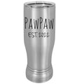 20 oz Silver Stainless Steel Insulated Pilsner Mug with Lid U228