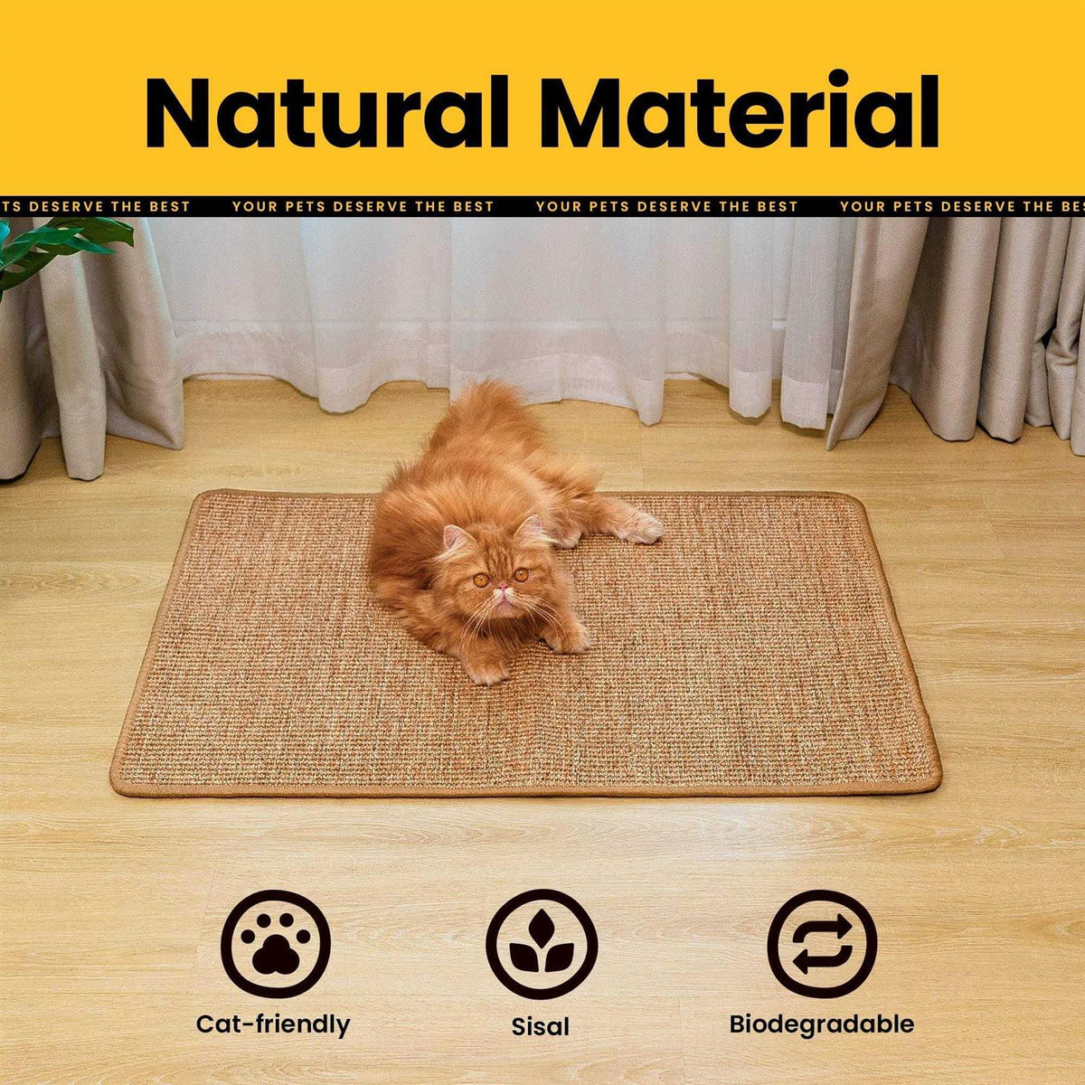 Natural Sisal Cat Scratcher Mat A38819