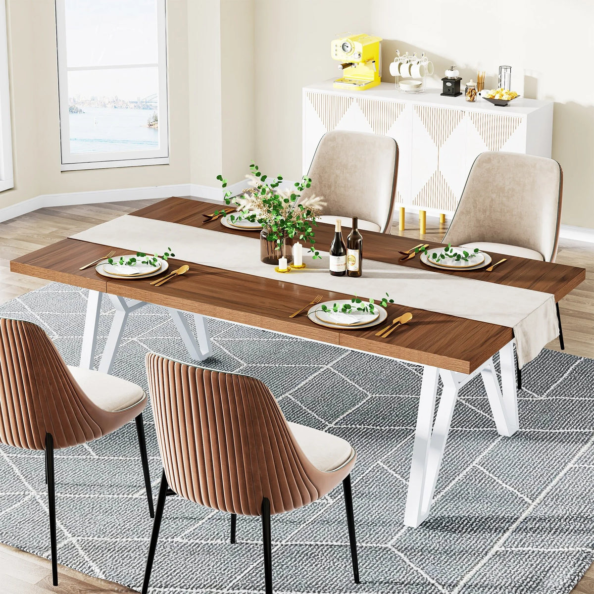 70-In Rectangular Wood Dining Table U2822