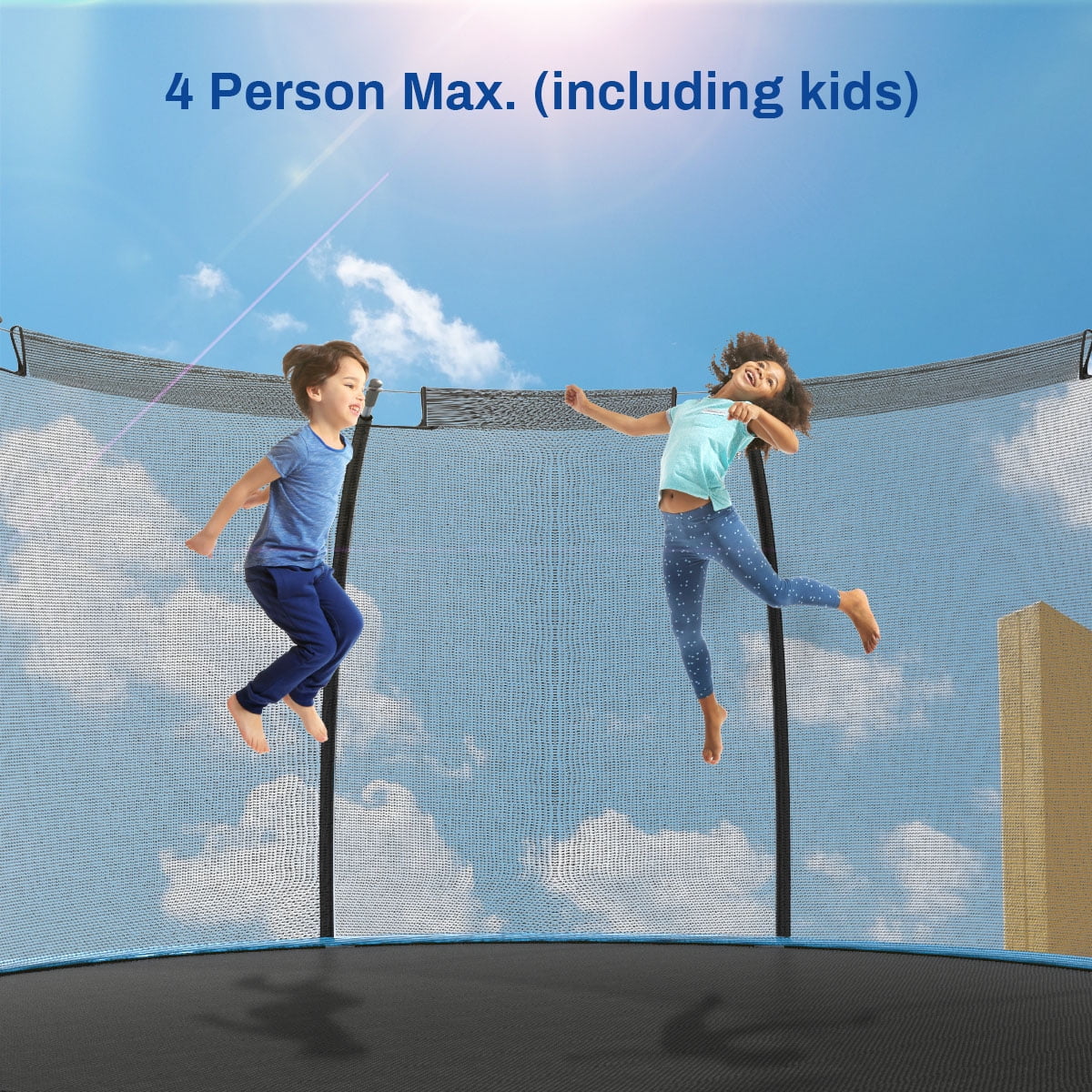 12 ft Trampoline with Enclosure and Basketball Hoop J146