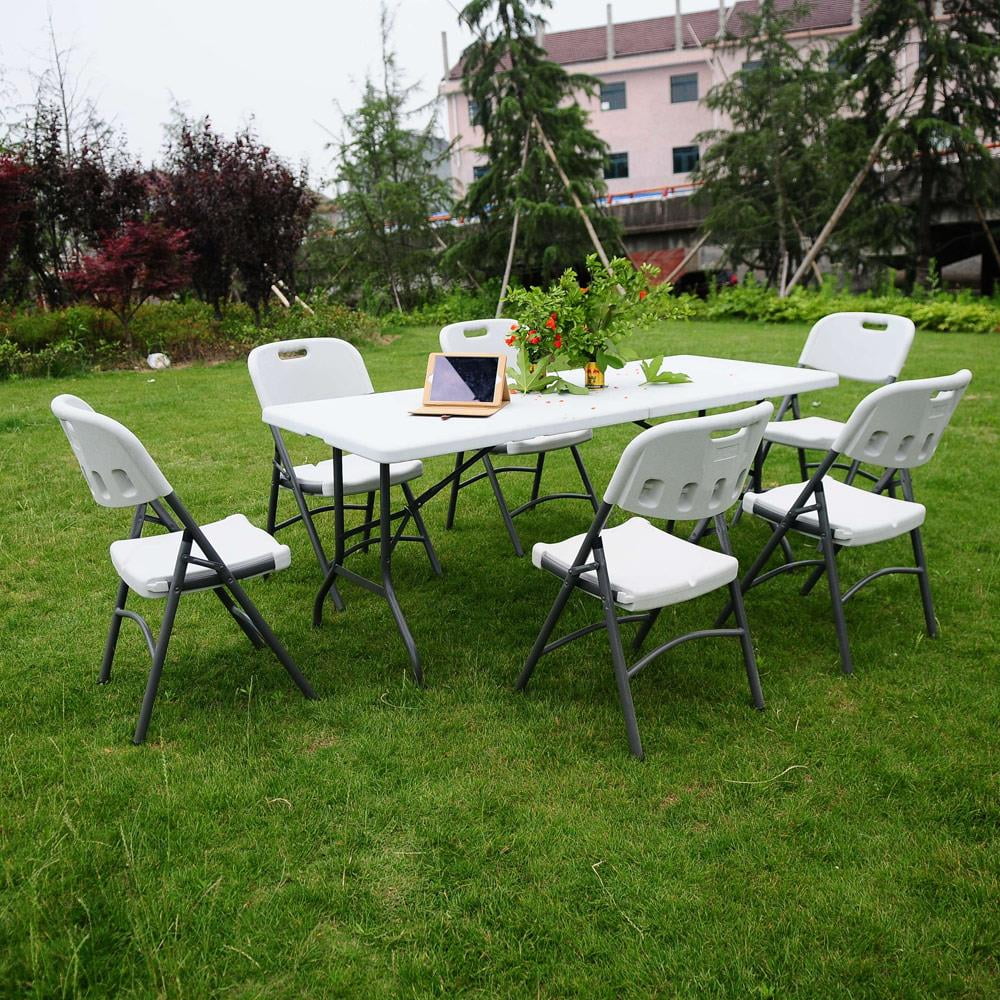 6 FT White Plastic Folding Table P148654