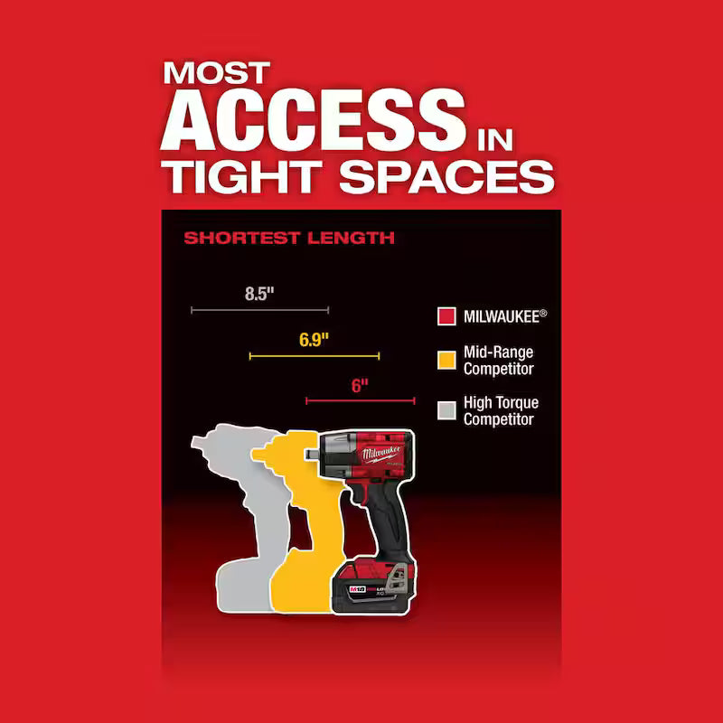 18V Lithium-Ion Brushless Cordless 1/2 in. Impact Wrench F8633