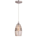 5 in. Mini Pendant Satin Nickel Amber Glass P58101