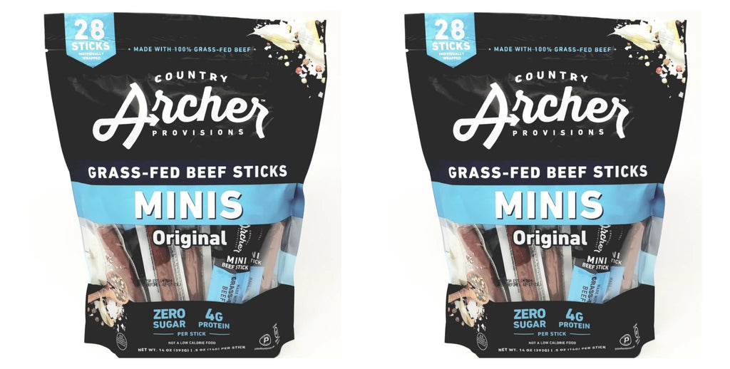 100% Grass-Fed Beef Sticks Minis Original 56 Individually Wrapped Sticks X7216