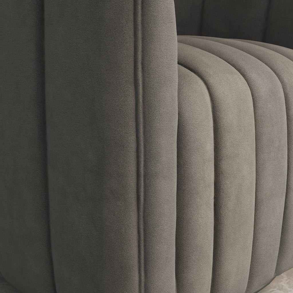 Mid Century Swivel Barrel Sofa Chairs T1335