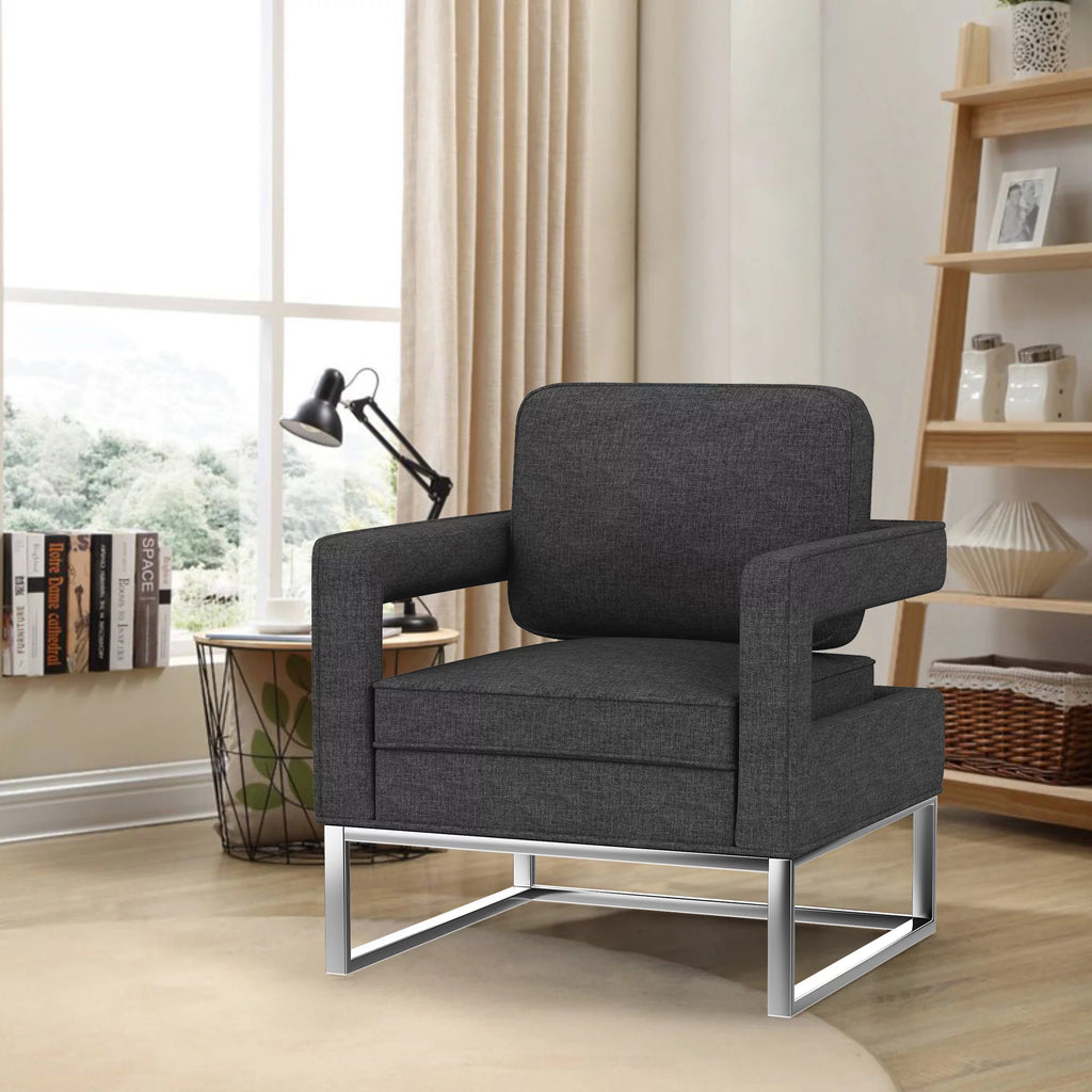 Black Upholstered Accent Chair K408977