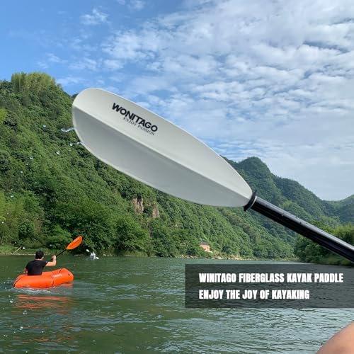 Adjustable Fiberglass Shaft Nylon Blade Kayak Paddle N436143