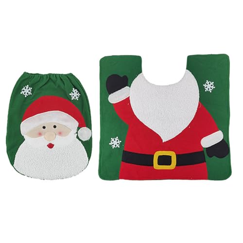 Christmas Snowman Toilet Seat Cover and Mat Bathroom Set W600