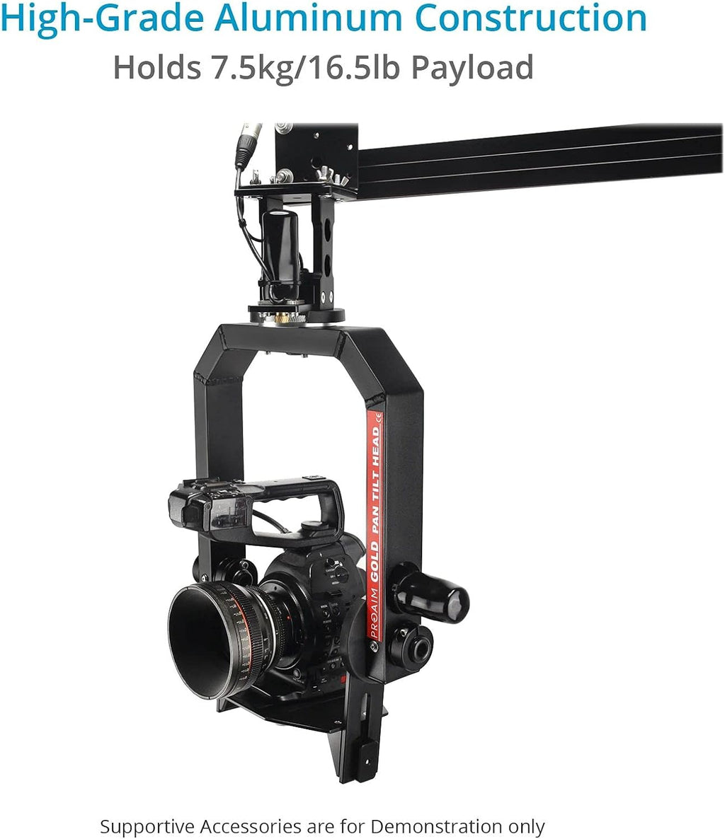 Gold Motorized Camera Pan Tilt Head with Joystick Control D612825