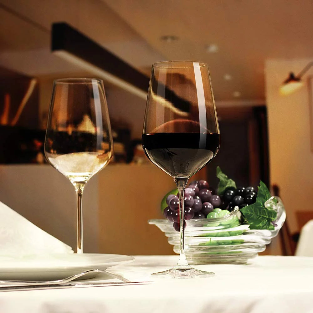 Clear 27 oz Long Stemmed Crystal Wine Glasses Set of 2 P3379