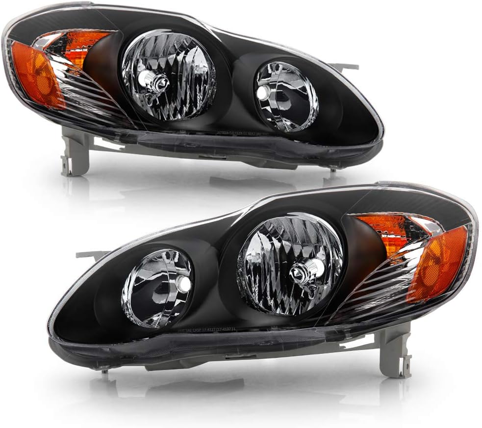 Black Replacement Headlights Driver + Passenger Side M2387