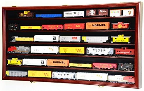HO Scale Model Train Display Case Cabinet Wall Rack J76929