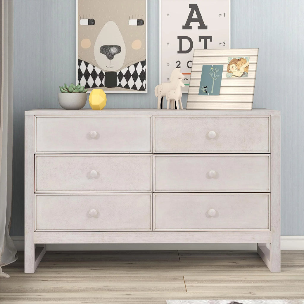 Rustic Wooden 6 Drawer Dresser Z883252