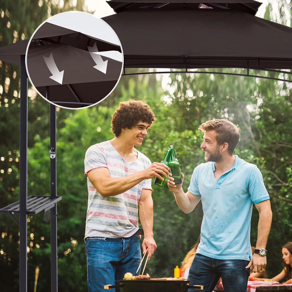 8'x 5' Grill Gazebo with LED Light P474042