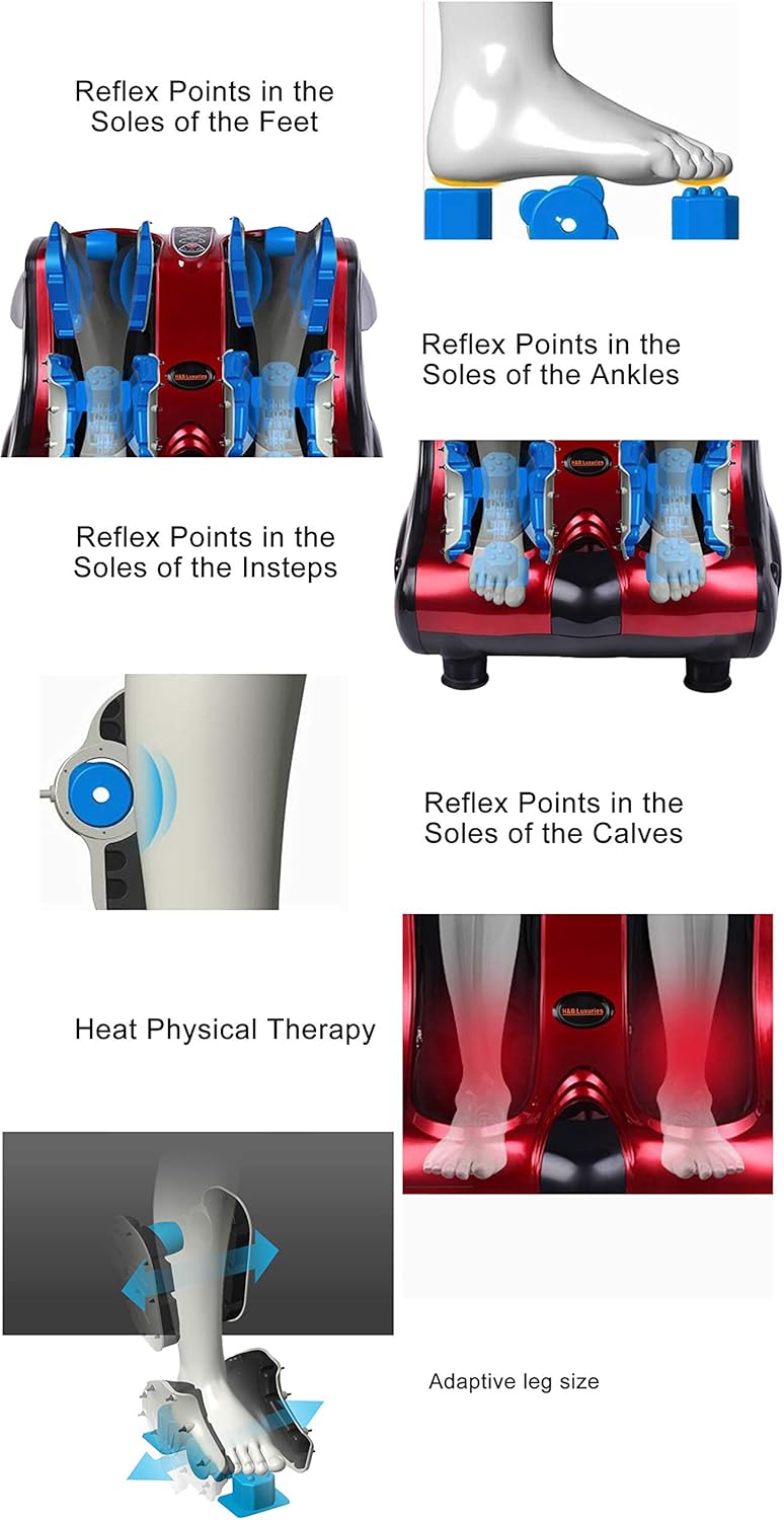 Shiatsu Kneading Rolling Heating Foot & Calf Massager Y15555