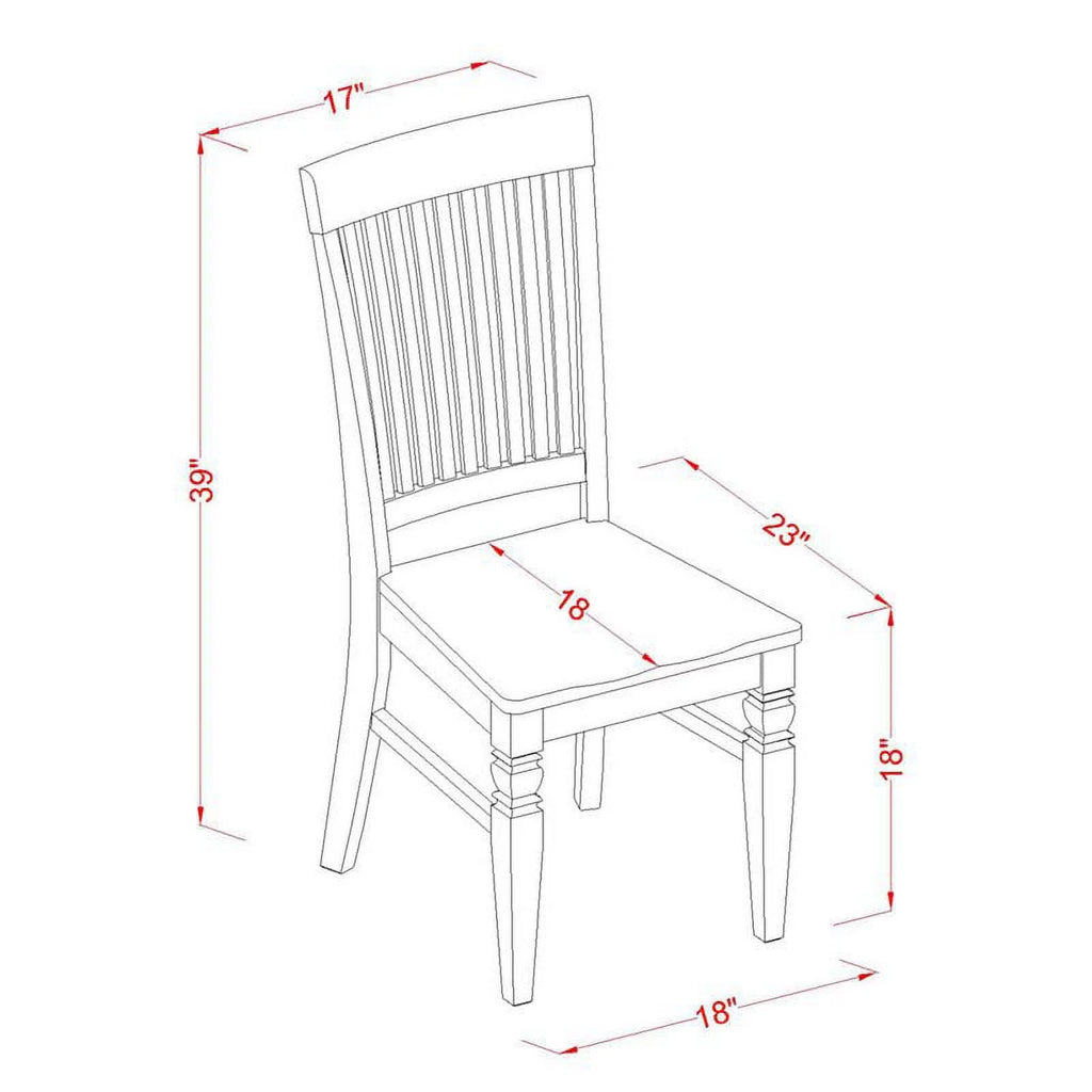 5-piece Wood Kitchen Table and Chair Set in Black O596