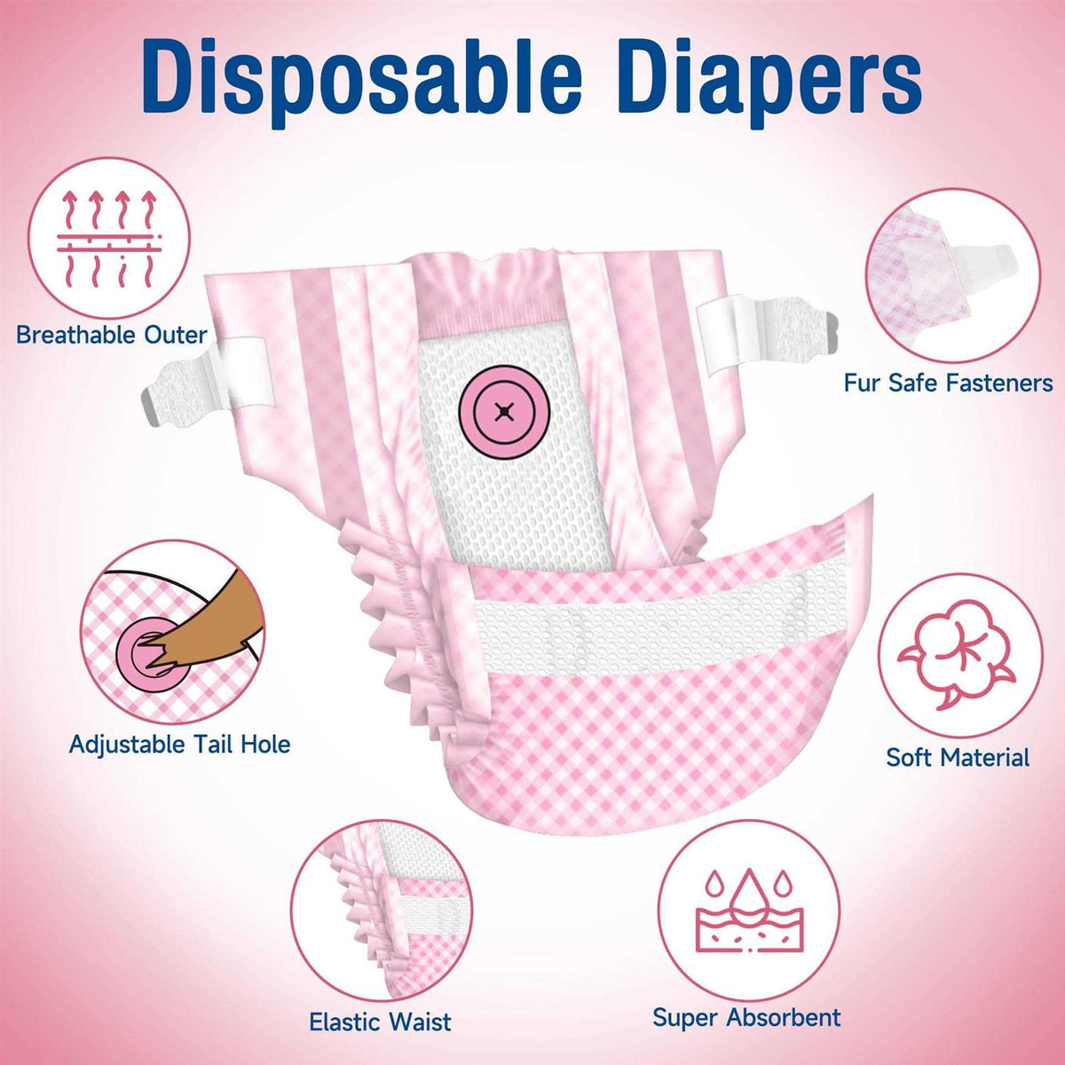 Soft Disposable Dog Diapers I184