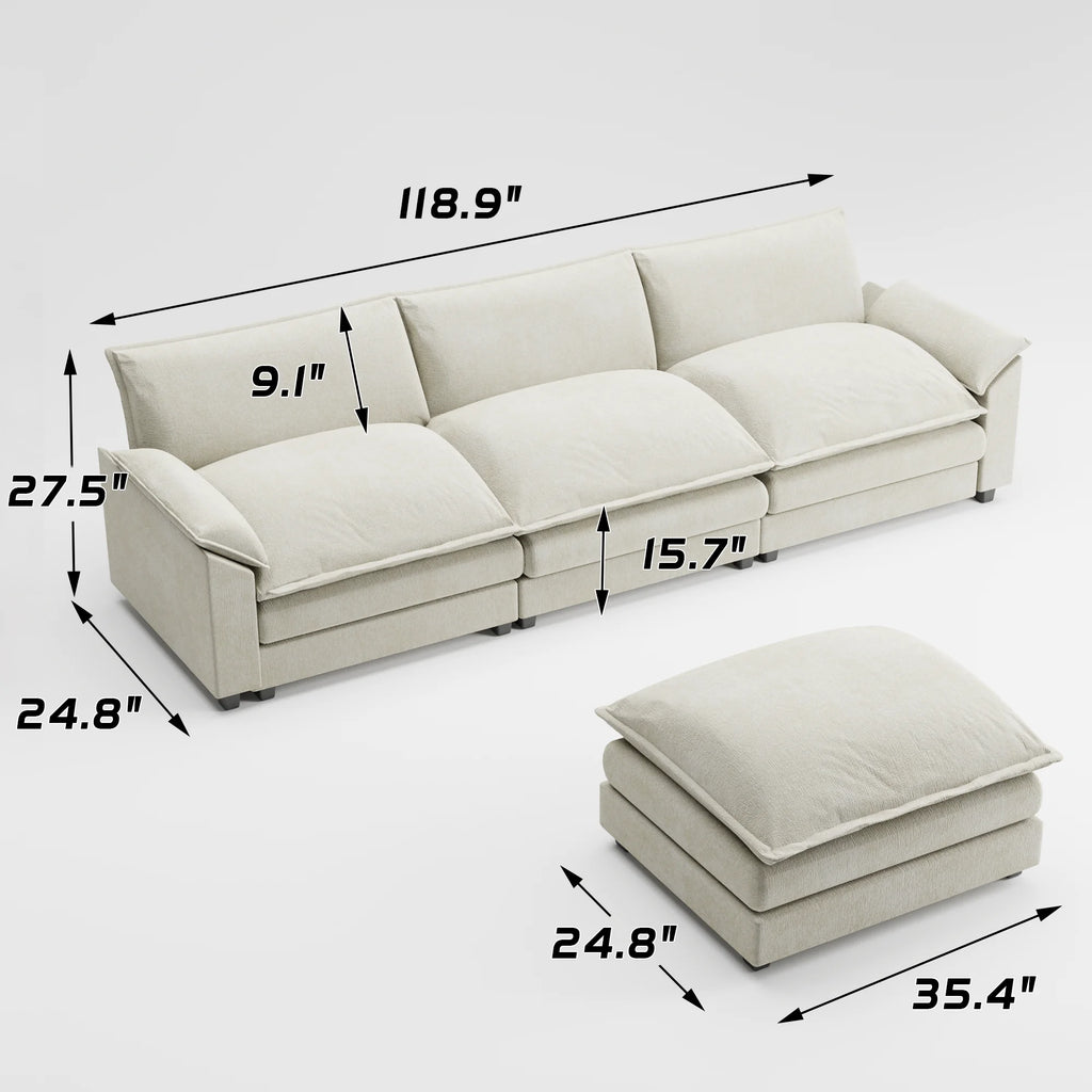 Gray L-shaped Sectional Sofa with Reversible Chair E3926