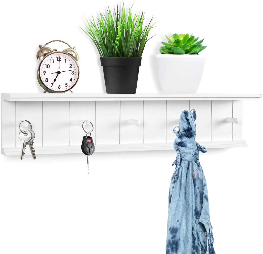 White MDF Wood Floating Shelf S716