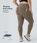 High Waisted Tummy Control Shaping Leggings Plus Size V49301