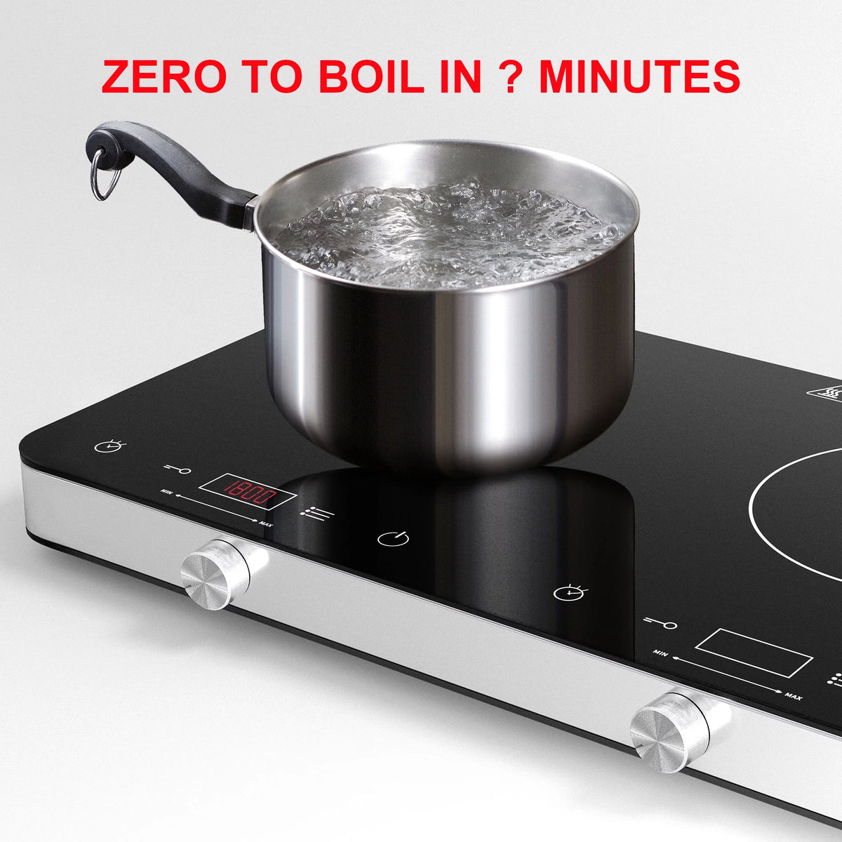 1800W Double Burner Electric Induction Cooktop J61576