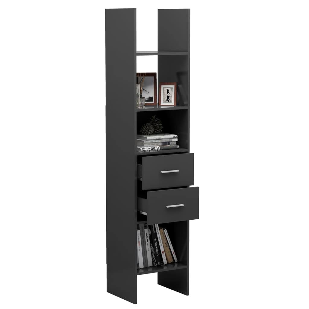 Gray Chipboard Book Cabinet D189