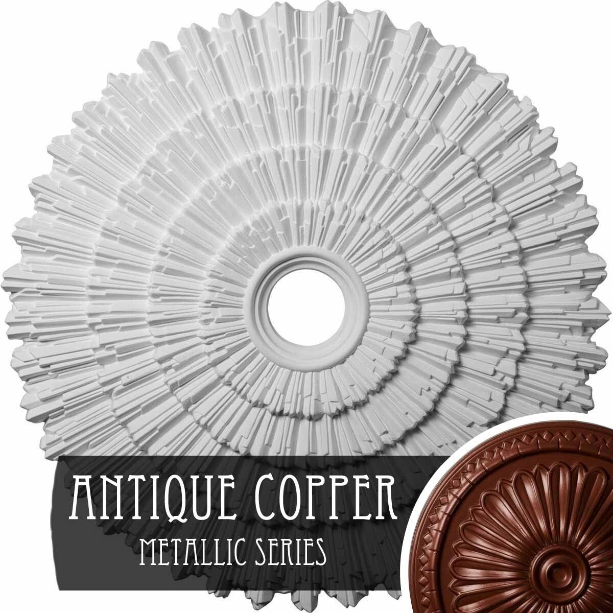 Hand-Painted Hickory Ceiling Medallion W28258