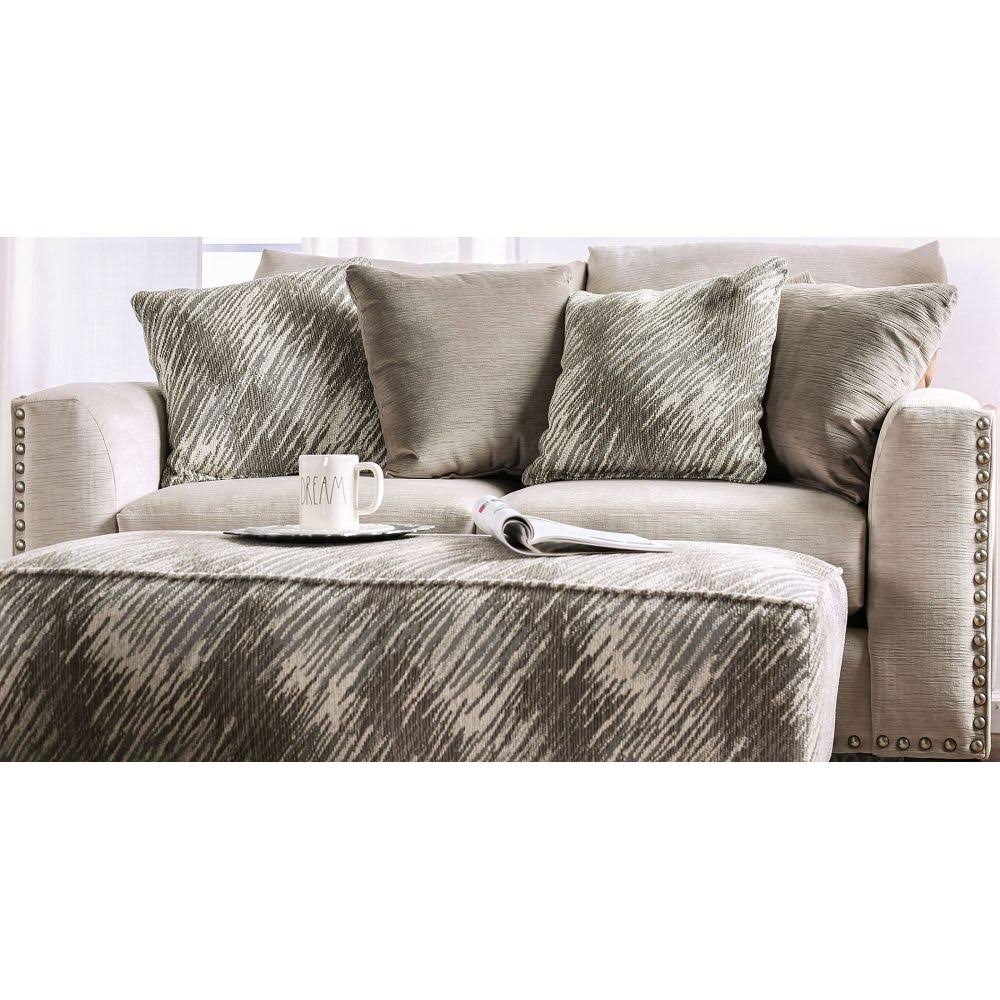 Light Mocha Ottoman X86882