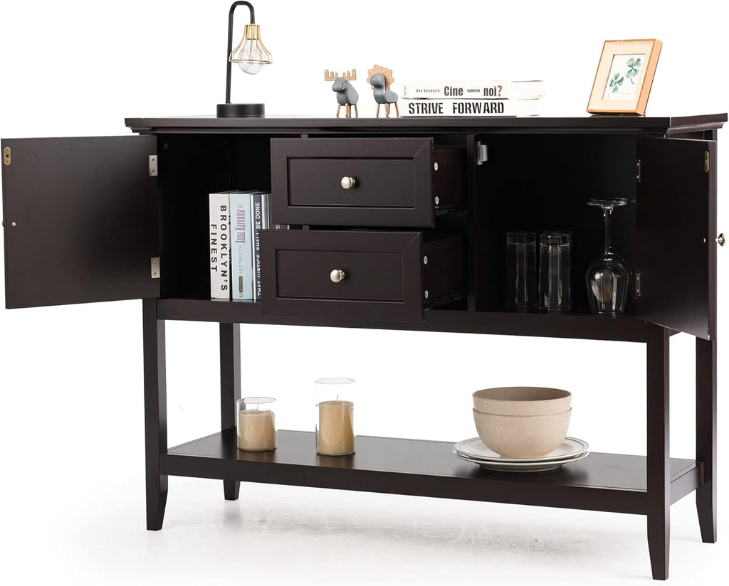 Grey Buffet Cabinet with Storage X7716