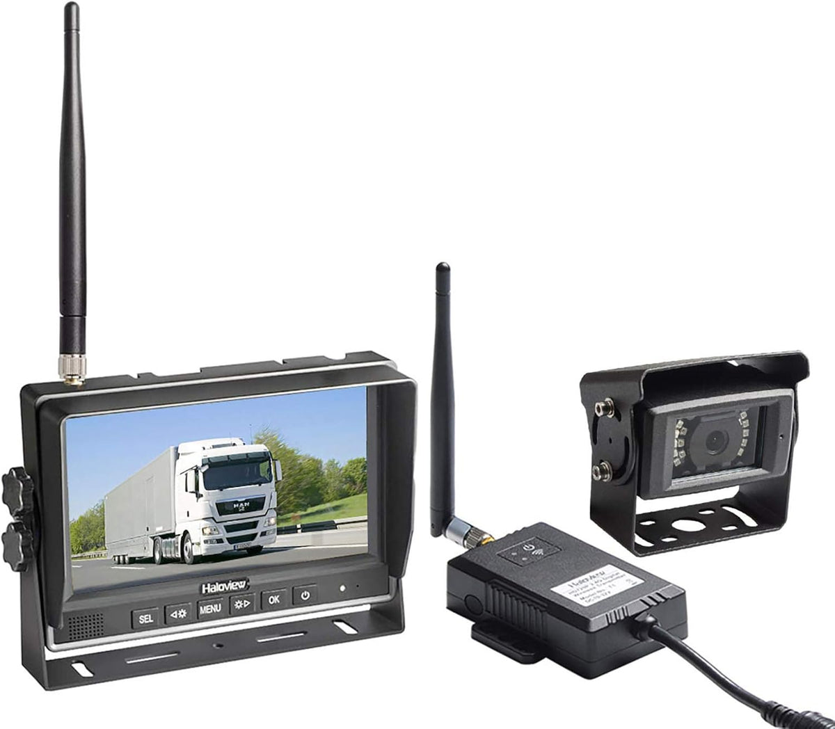 Wireless Backup Camera System Kit 7'' 720P HD Monitor Built in DVR S873639