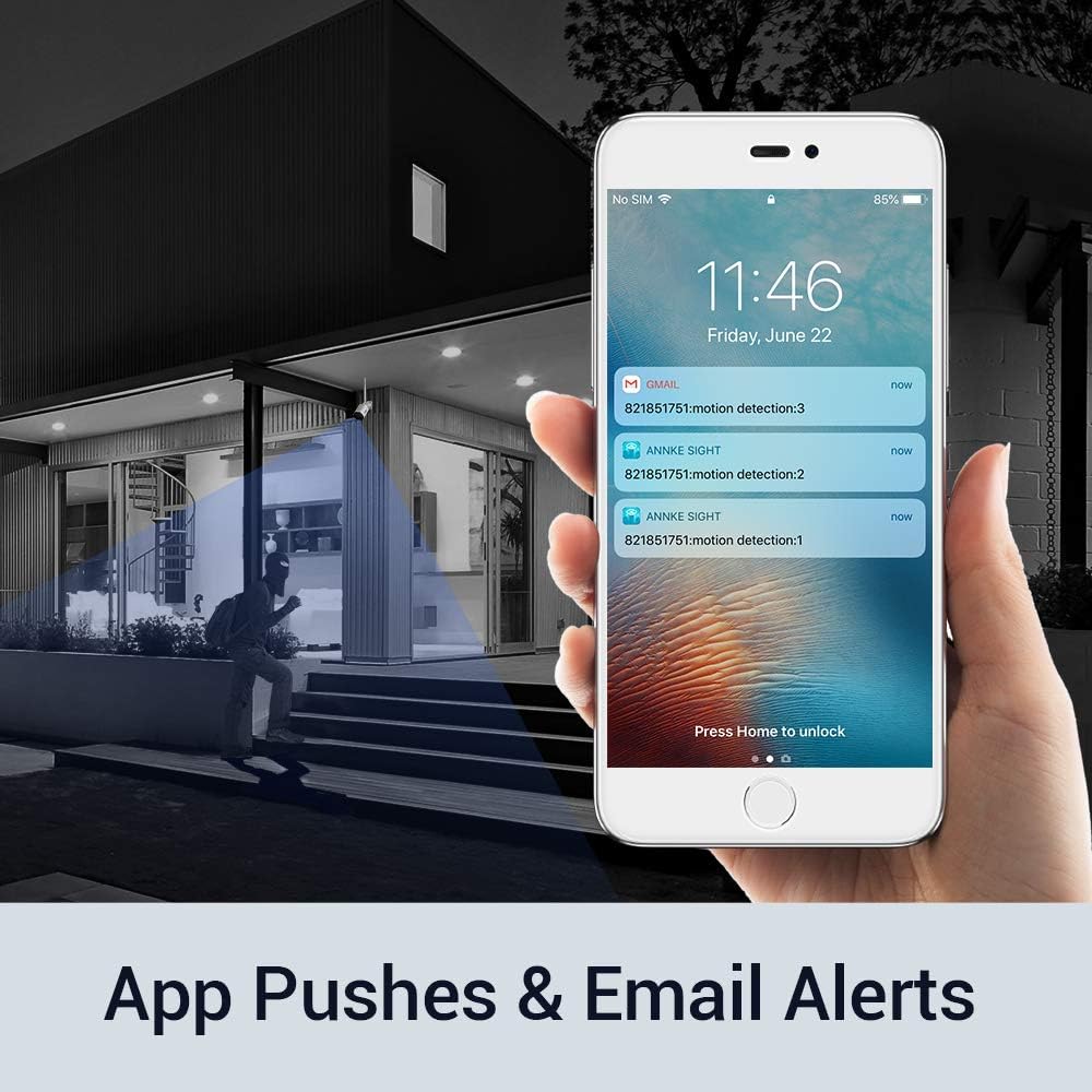 8CH Wireless Security Camera System with 1TB HDD and 4 3MP Outdoor WiFi IP Cameras F29729