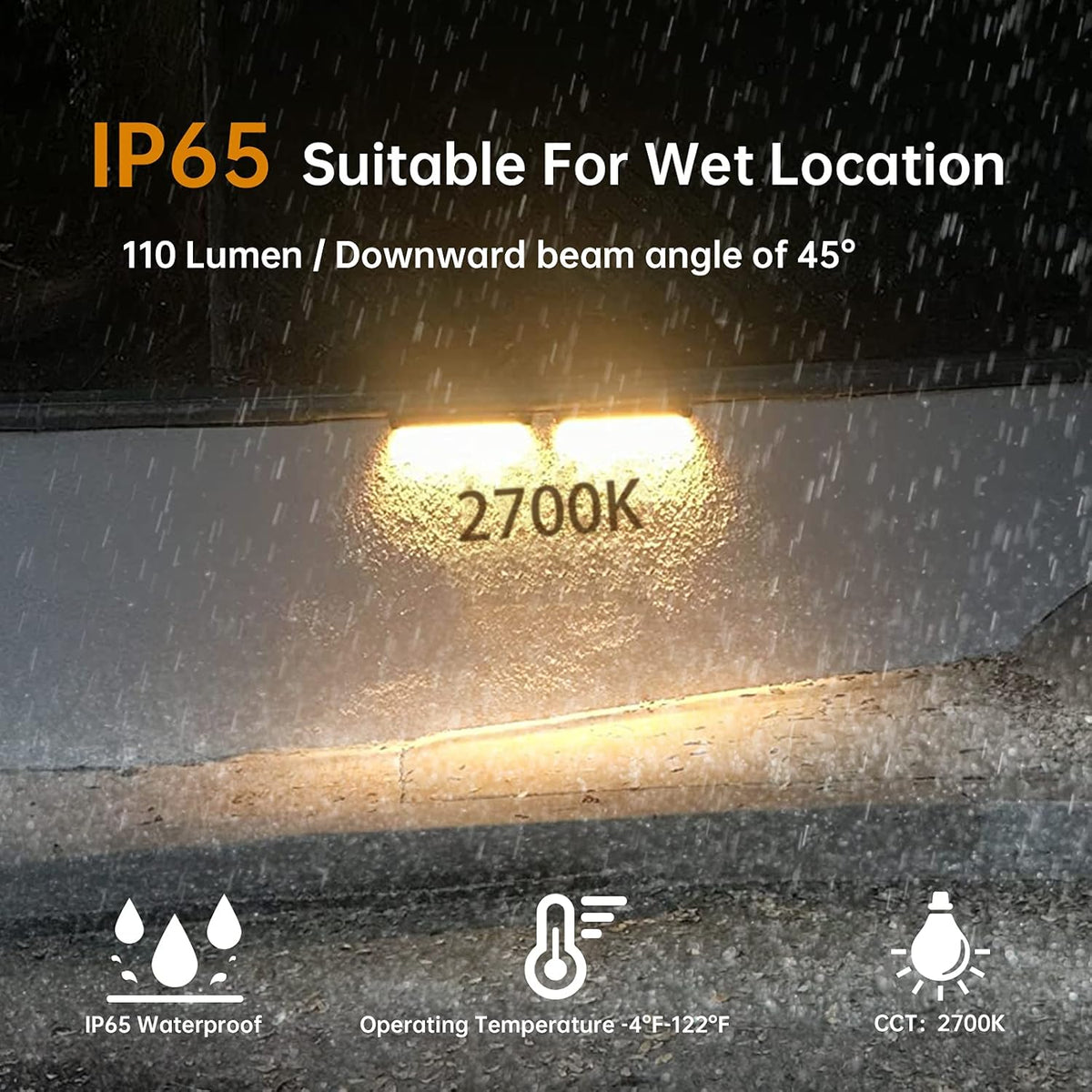 7 Inch 8-Pack 12V Low Voltage Hardscape Paver Light IP65 Waterproof 3W 2700K X322