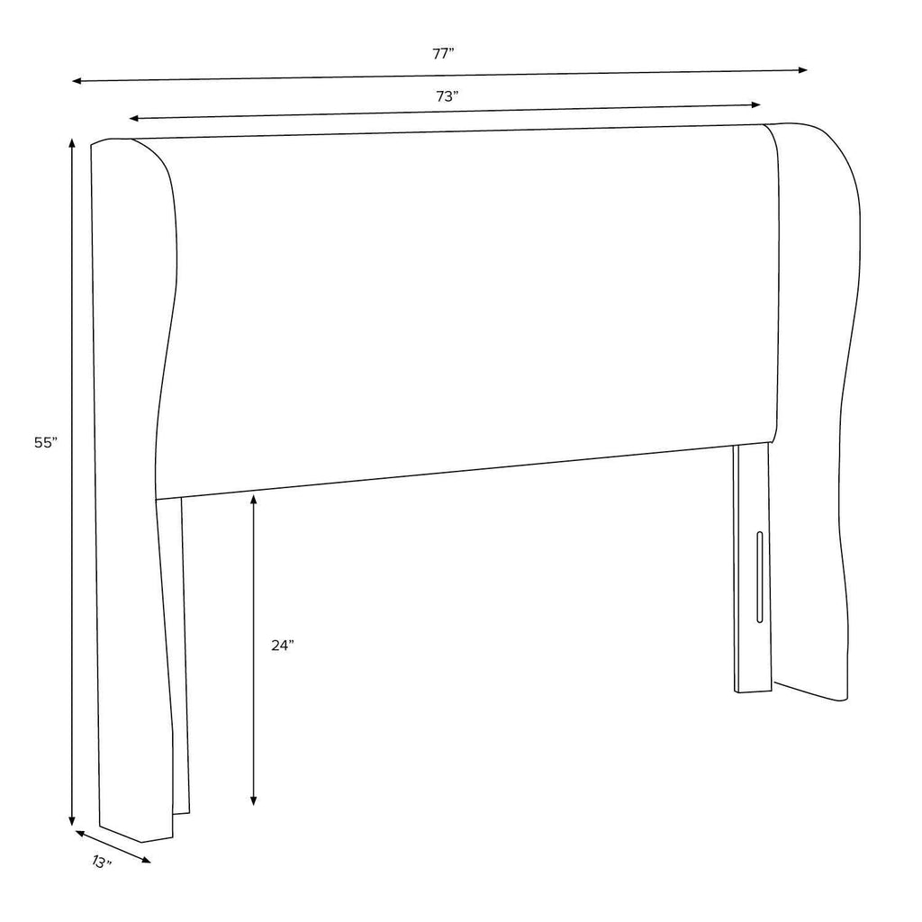 California King Medium Gray Linen Headboard C111307