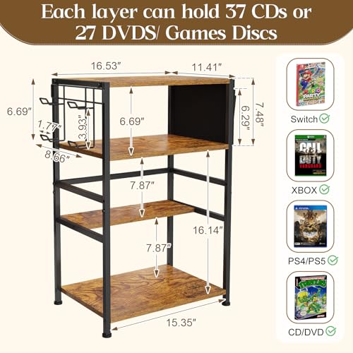 4-Tier AV Media Stand with Drawer O853