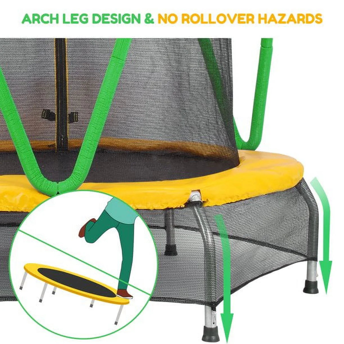 Small No-Gap Trampoline with Basketball Hoop O59769