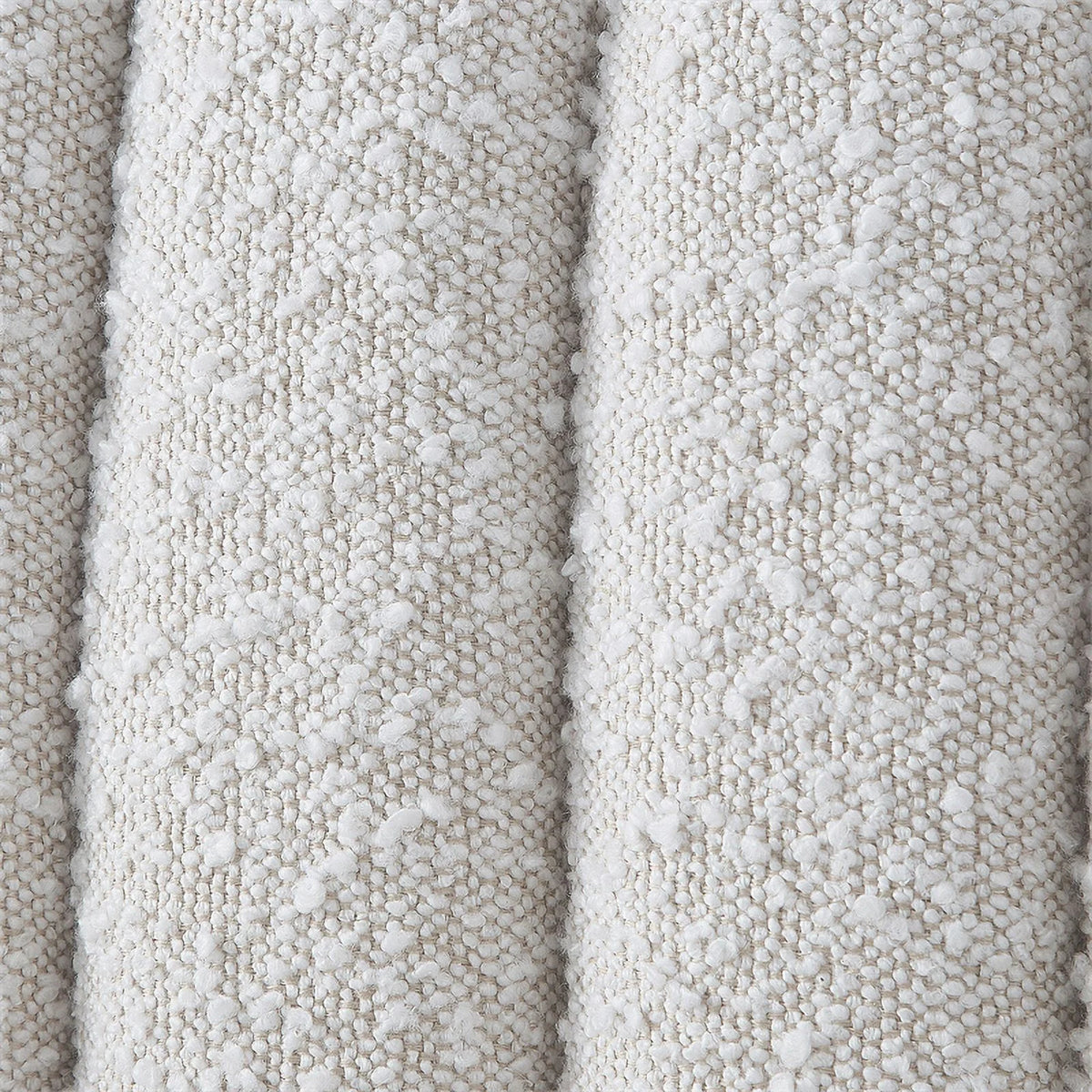 Cream Boucle Fabric Twin Bed Q253756