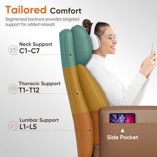 Ergonomic Chair with Footrest, Reversible Armrests, Brown T3584