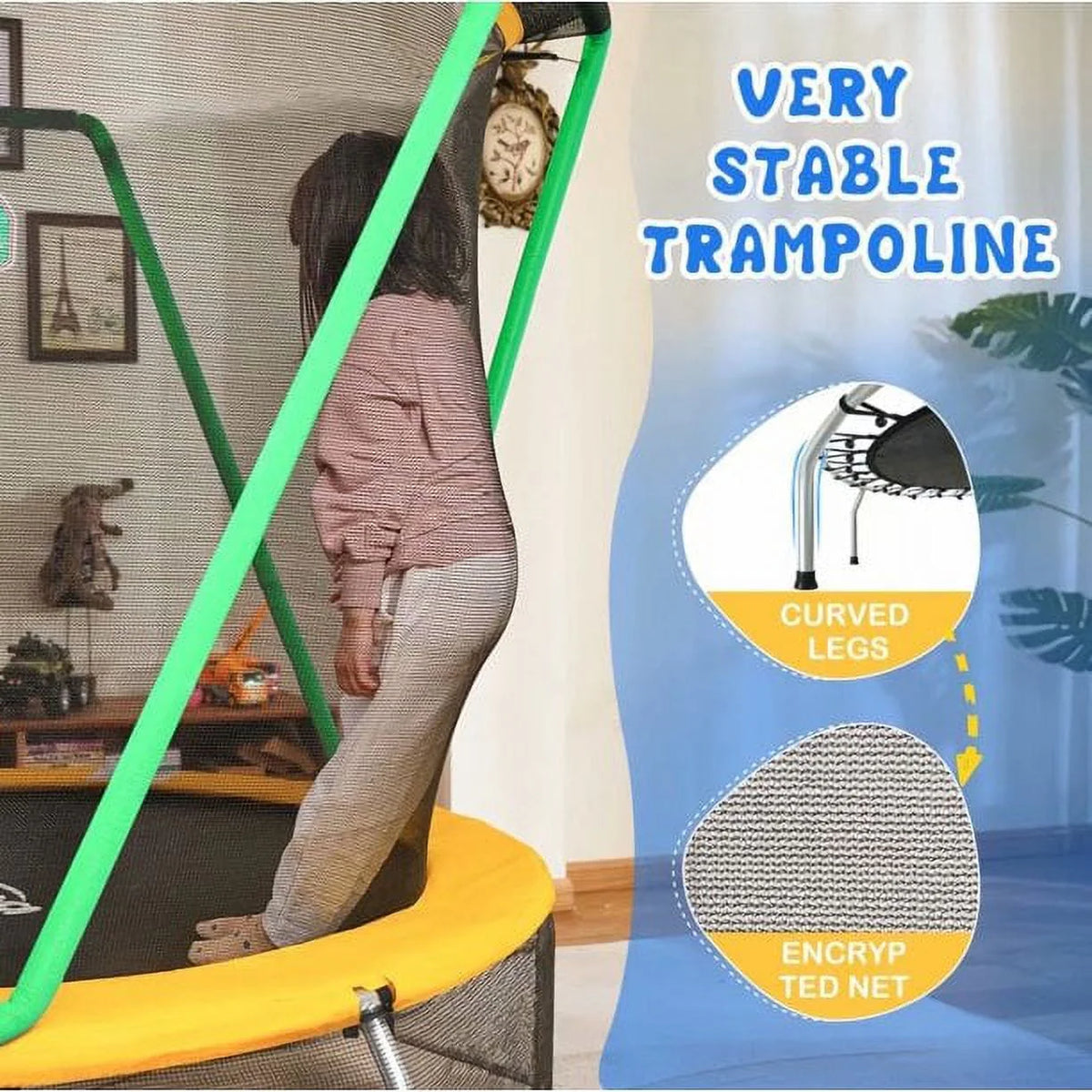 Small No-Gap Trampoline with Basketball Hoop O59769