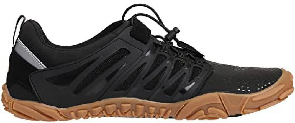 Black Wide Toe Box Minimalist Barefoot Trail Running Shoes P70508
