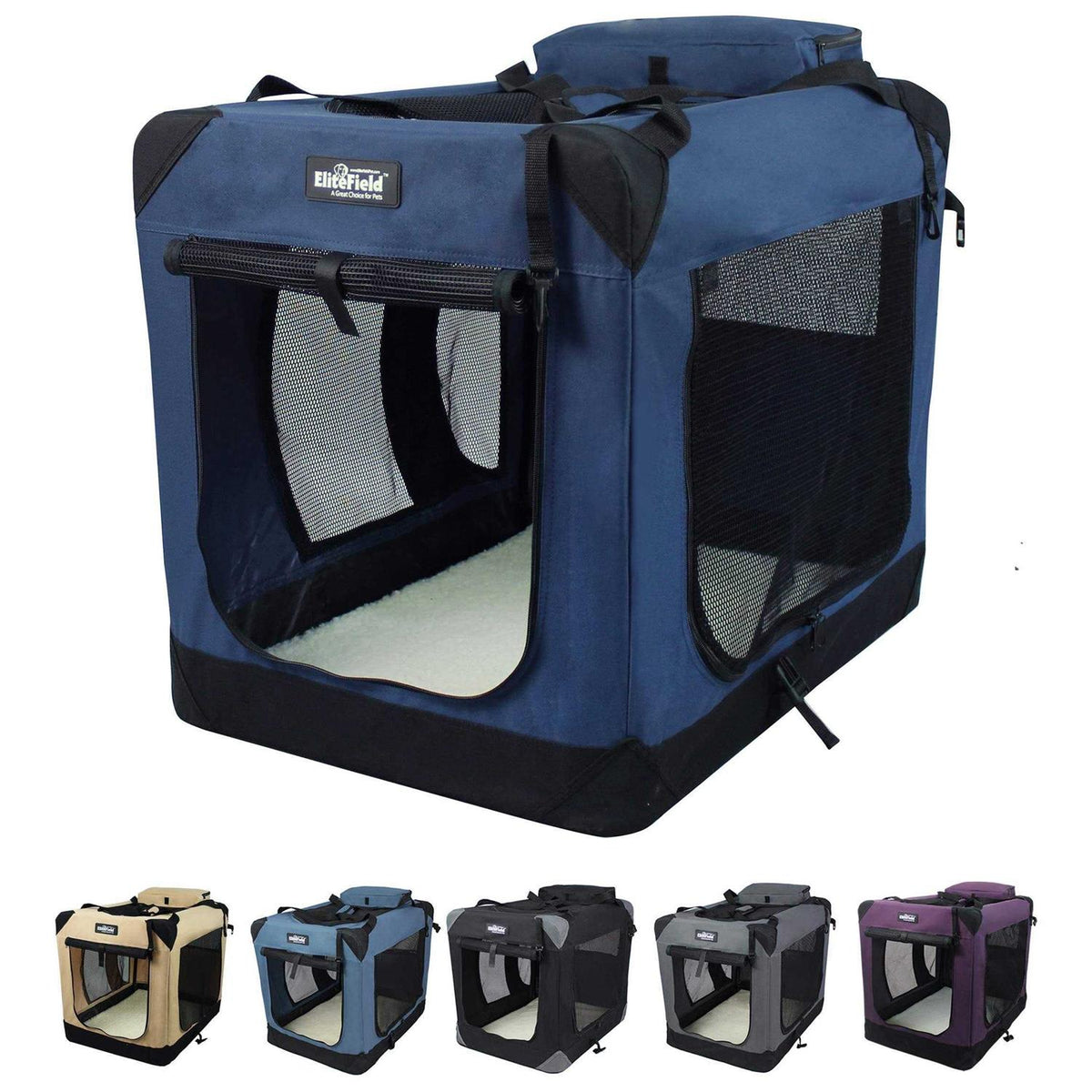 3-Door Folding Soft Dog Crate K744655