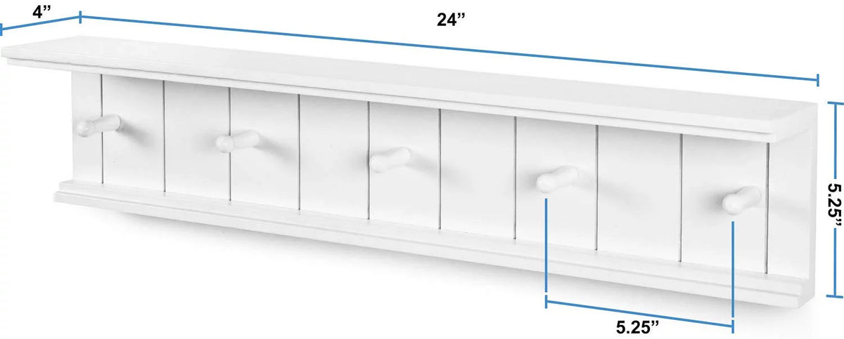 White MDF Wood Floating Shelf S716