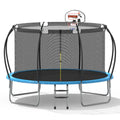 12 ft Trampoline with Enclosure and Basketball Hoop J146