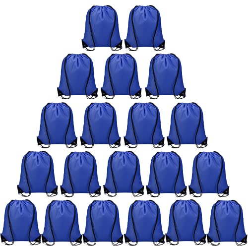 100 Pcs Lightweight Drawstring Bags Bulk Blue H68955