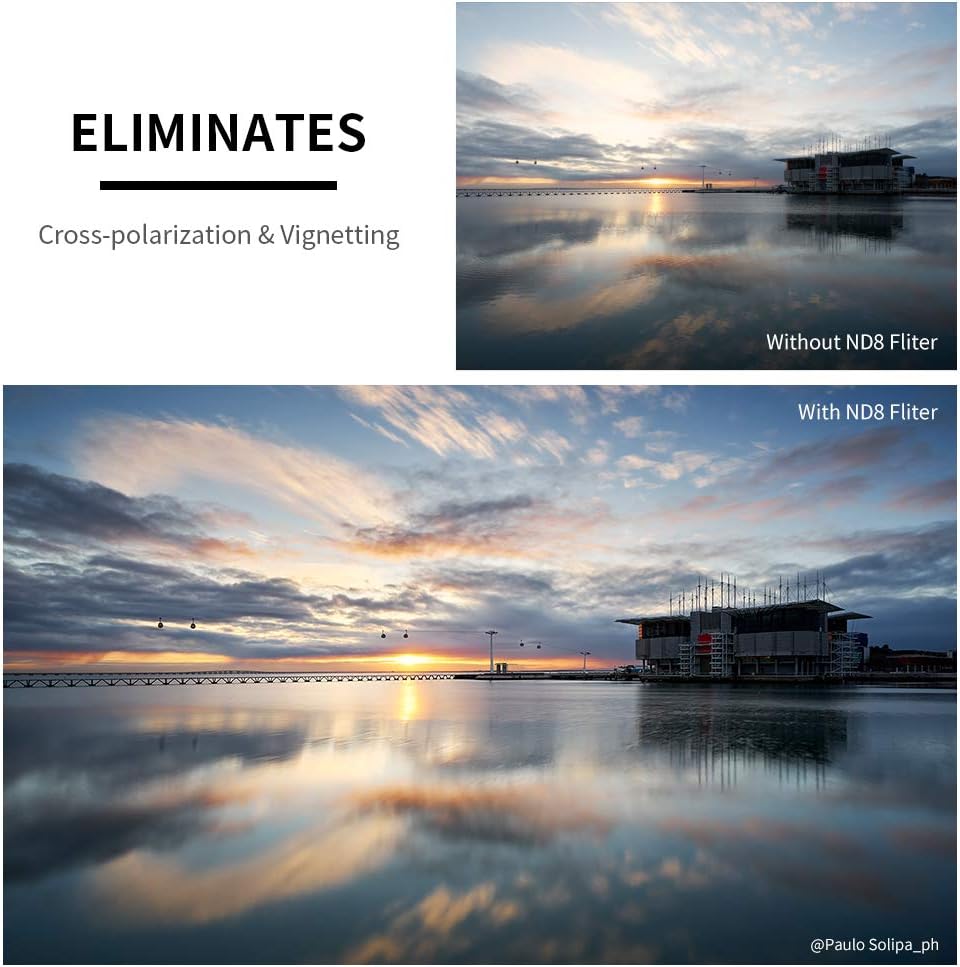 52mm Fixed ND Lens Filter Kit, ND4 ND8 ND64 ND1000 Filter Set with 4-Filter Pouch E626