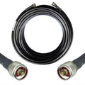 50-ohm N-Male to N-Male Black Coax Cable 60ft Pack of 2 T467