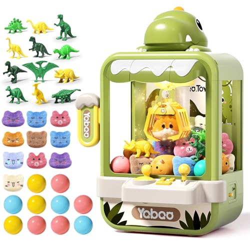 Electronic Arcade Game Machine with Music, Includes 10 Plush Toys & 12 Dinosaur Accessories Y11263