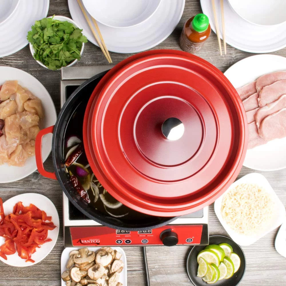 Cast Aluminum Dutch Oven 6.5 Quart Red Z572