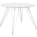 White Wood Metal Dining Table V278418