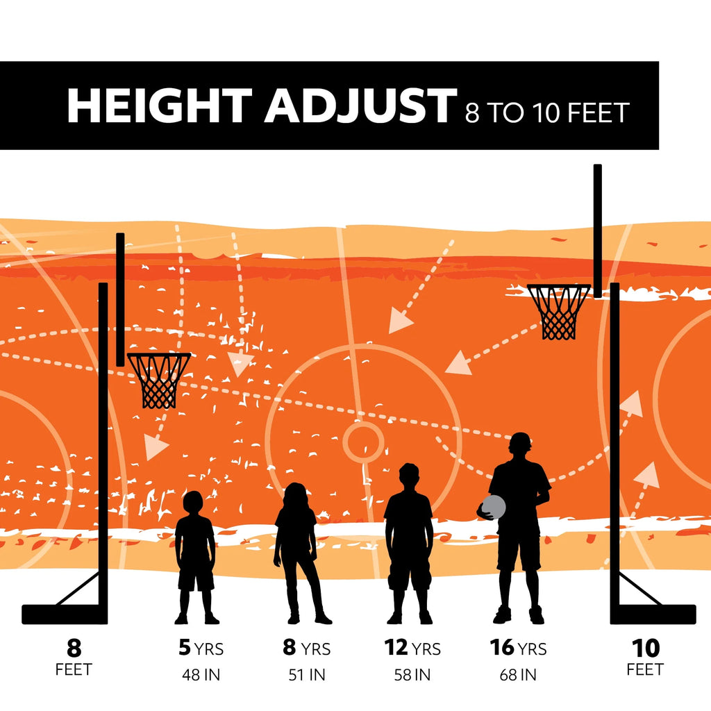 Adjustable Portable Basketball Hoop T206