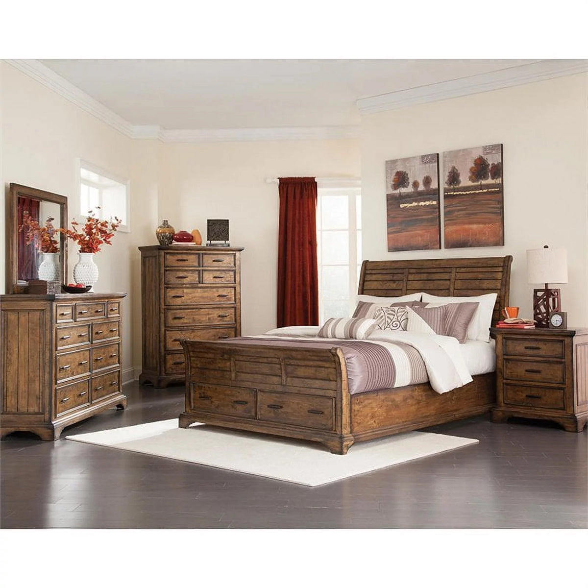 6 Drawer Wood Chest V2705